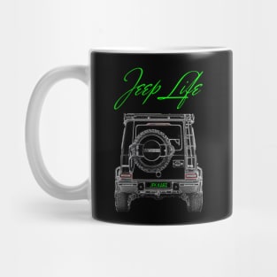 Jeep Life 4x4 Mercedes Brabus Rear View Mug